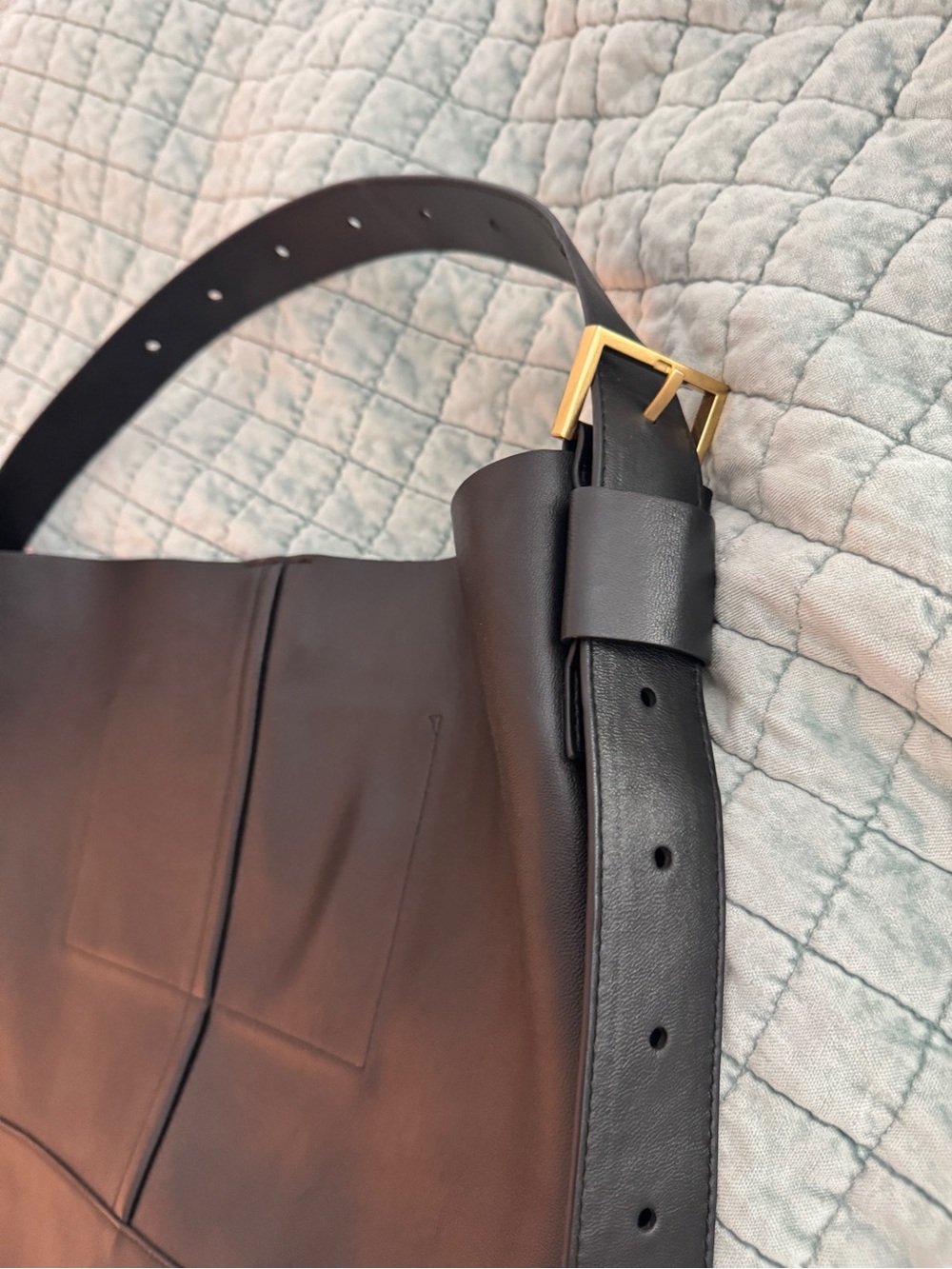 ALLSAINTS Asha black leather slouchy shoulder bag - Picture 5 of 8